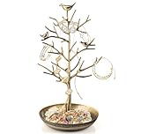 【Le cadeau parfait】: Cette étagère de rangement de bijoux avec ornement d'oiseau, exquis et beau, peut être non seulement comme décoration de la Chambre, mais aussi comme cadeau pour la famille et les amis, est un cadeau parfait pour Noël, Halloween, Saint - Valentin, fête des mères.