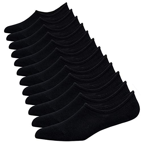 Jormatt 6 Pairs Men No Show Low Cut Socks Non Slip Athletic Sneaker Socks Comfort 100% Cotton Invisible Casual Invisible Socks For Flat Loafers,mens shoe size 6.5-9.5