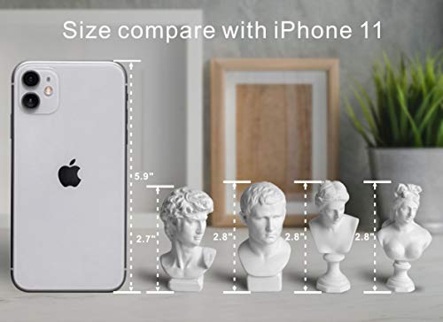 Garwor 4Pcs/Set Classic Mini Greek Bust Resin Sculptures And Statues, Home Décor, Michelangelo Sculpture Figurine, David Venus Agrippa Aphrodite, Mini 2.7” Resin Figure Sculpture Crafts #TOP2