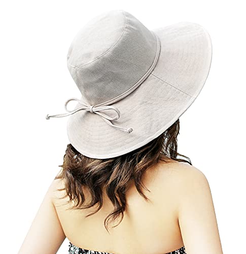 Women Bucket Hat Summer Beach Sun Hats For Women Upf Woman Foldable Floppy Travel Packable Uv Hat Cotton Wide Brim Hat (A-Beige) #TOP3