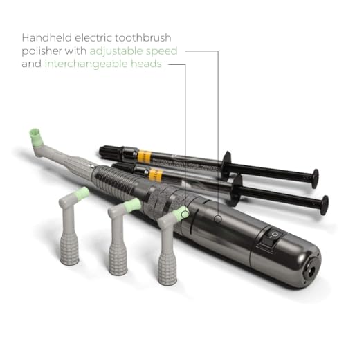Image of Bilistic Pro-Series Tooth Polisher and Teeth Whitening Power Pack LED Light | Professional At-Home Polisher with Corded Handpiece and Detox Serum | Brighter Image Lab