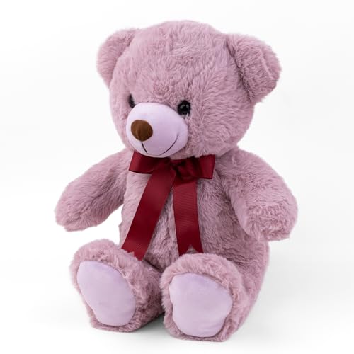 Image of Mirada Huggable Teddy Bear Soft Plush Toy | English Purple Jumbo Stuffed Animal for Kids & Girls | Soft Toys for Kids, Teddy Bears, Soft Teddy Bear, Cuddle Toy, Cute Soft Toys, Baby Gift- 40 cm