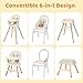 Ezebaby Portable Baby High Chair, High Chairs for Babies and Toddlers with Adjustable Legs, 6-in-1 Convertible to Booster Seat for Dining Table, Toddlers High Chair with Removable Cushions - Cream