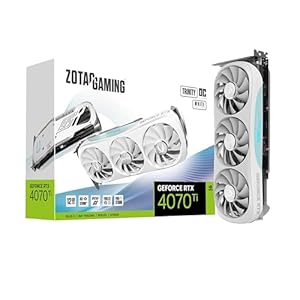 ZOTAC Gaming GeForce RTX 4070 Ti Trinity OC White Edition DLSS 3 12GB GDDR6X 192-bit 21 Gbps PCIE 4.0 Gaming Graphics Card, IceStorm 2.0 Advanced Cooling, Spectra 2.0 RGB Lighting, ZT-D40710Q-10P