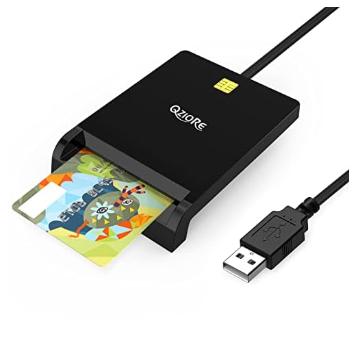Q-ZIORE CAC Reader Military , Smart CAC Card Reader DOD Military, USB Common Access CAC, Compatible with Windows, Mac OS