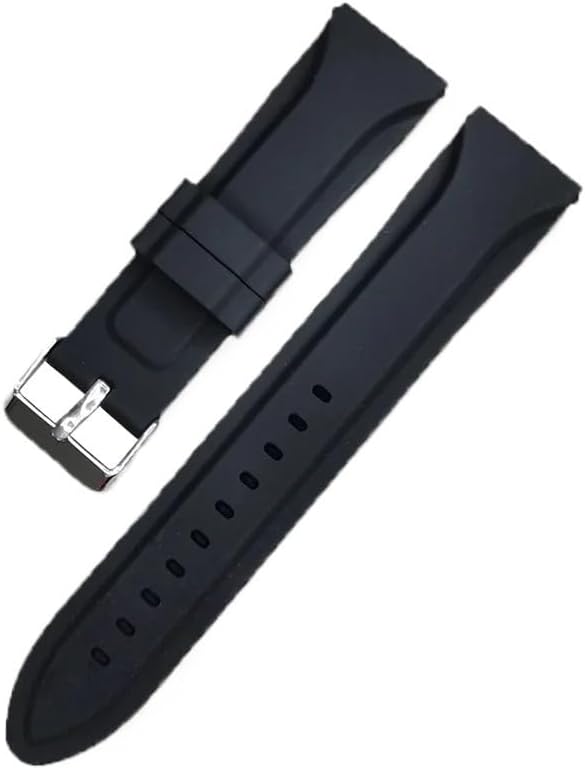 20mm 22mm 24mm Silicone Watch Band Fit for Seiko Strap Soft Waterproof Wristband Women Men Universal Replacement Sports Watch Strap(24mm)
