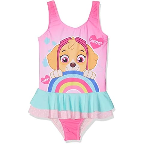 pat patrouille Girl's 5617 Swimsuit, Pink (Rose Rose), 8 Years Cover