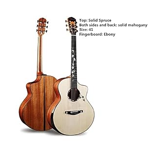 YYYSHOPP Guitare Acoustique en Bois Massif Dadamu, Touche de 41 Pouces, Guitare Magnifiquement motrice à Motifs Guitare… - Les Beatles, Paul McCartney, John Lennon, RIngo Starr, George Harrison YYYSHOPP Guitare Acoustique en Bois Massif Dadamu, Touche de 41 Pouces, Guitare Magnifiquement motrice à Motifs Guitare… – Image 2