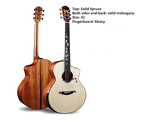 YYYSHOPP Guitare Acoustique en Bois Massif Dadamu, Touche de 41 Pouces, Guitare Magnifiquement motrice à Motifs Guitare… - Les Beatles, Paul McCartney, John Lennon, RIngo Starr, George Harrison YYYSHOPP Guitare Acoustique en Bois Massif Dadamu, Touche de 41 Pouces, Guitare Magnifiquement motrice à Motifs Guitare… – Image 3