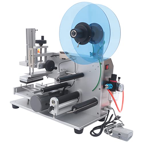 Image of BbqLiaxon Semi-Automatic Square Bottle Labeling Machine, 20-40pcs/min Electric Bottle Label Applicator for Square Bottles, Squares Bottles Labeler Suitable for Diameter 0.7-4.5 inches