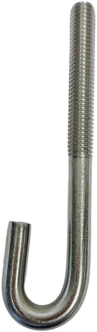 Marine Boat 3/8 x 5 J Bolt Spring Hook J-Bolt J Hook Stainless Steel 4 Pcs