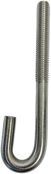 Prolinemax Marine Boat Stainless Steel T316 1/2" x 6" J Bolt Spring Hook J-Bolt J Hook
