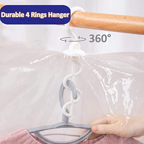 Hanging Vacuum Storage Bags For Clothes 6 Pack Jumbo Space Saver Bags, Vacuum Seal Bags For Clothing Storage, Compression Storage Bags For Long Coat Dress Garment Jacket, Closet Organizer, Reusable #TOP3