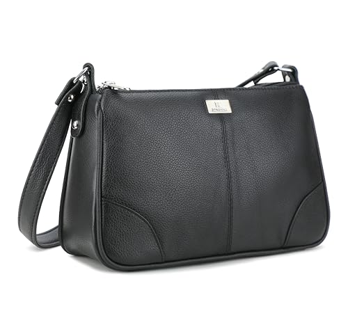 Image of K London Women's Cross Body Sling Bag Genuine Leather Sling Bag for Women - Girls Travel Crossbody Bags with Adjustable Strap - Ladies Shoulder Purse Stylish Handbag