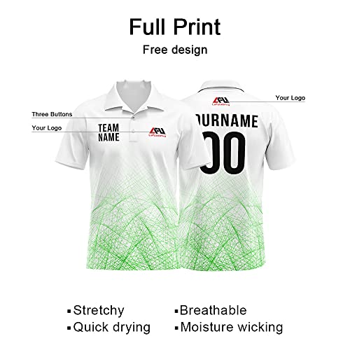 Custom Polo Shirts Print Personalized T-Shirts Uniform for Men Women Boy (Style 8)