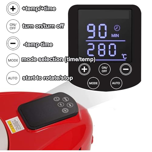 Elektryczna patelnia grillowa z wyjmowaną kontrolą temperatury, urządzenie do grillowania w pomieszczeniach, regulacja 80-280°C, automatyczne obracanie o 360°, powłoka nieprzywierająca