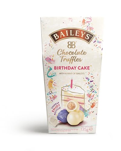 Baileys Birthday Cake Truffles 135g | Original Irish Cream White Chocolate Truffles with Vanilla Truffle Filling| Premium Chocolate Truffles | Perfect Birthday Sweets