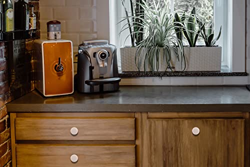 Hanlinggg 10 Pack Ceramic Round Style Cabinet Knobs Cute Cupboard Door Knobs Drawer Dresser Pull Handles With 3 Kinds Of Screws (White) #TOP3