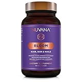 Bloom for Healthy Hair, Skin & Nails | Biotin, Hyaluronic Acid, MSM, Folate, B Complex Vitamins | Boosts Collagen Production | for Growth, Thickening, Strength for Men & Women | 60 Vegan Capsules
