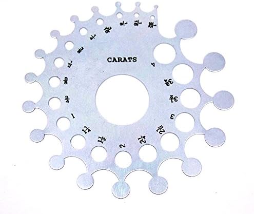 Diamond And Stone Baker Gauge With Carat And Millimeter Measurements