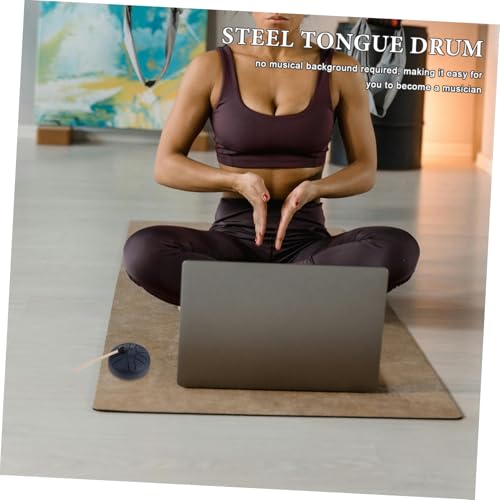 Mini Tambor de Lengüeta de Acero Azul para Meditación miniatura 5
