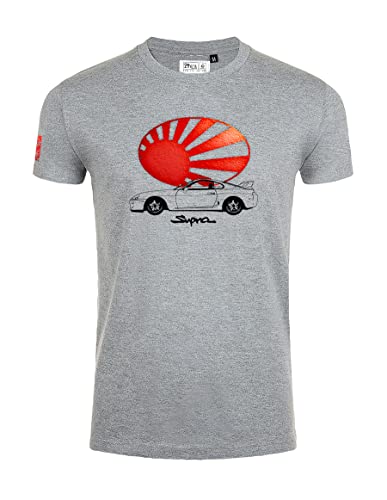 T-shirt homme gris chiné Supra MK4 S haut coupe ajustée pour l'été
