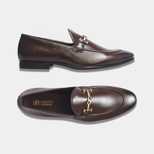 Image of Rosetto Romero Command Classic Dress Penny Loafers For Men