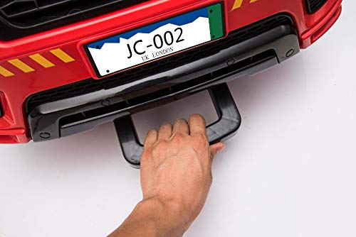 ES-TOYS Kinderfahrzeug - Elektro Auto Polizei RR002-12V7AH Akku,2 Motoren- 2,4Ghz Fernsteuerung, MP3+Sirene (Weiss)