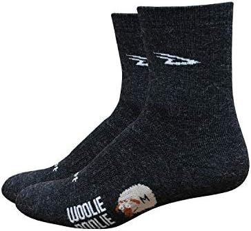 DeFeet Men's Woolie Boolie 4-Inch Sock, Charcoal, Large
