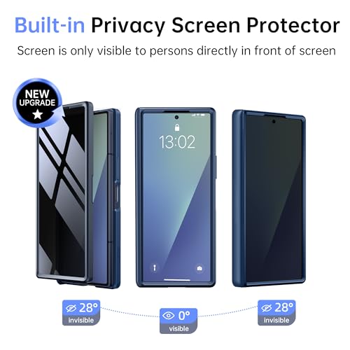 MOBOSI Magnetic for Z Fold 7 Case with Privacy Screen Protector, Samsung Galaxy Z Fold7 Cover[Compatible with Magsafe & Full Body Hinge Protection] Shockproof Phone Cases for zfold 7, Blue by MOBOSI - Image 3