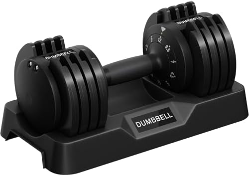 Yaheetech Adjustable Dumbbells Pair, Quick-Adjust Dumbbells, Spac...