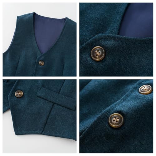 Image of Baby Boys' 4-Piece Set with Dress Shirt, Vest, Pants, and Tie