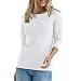 Hanes Women's Stretch Cotton Raglan Sleeve Tee, White, 2X Large