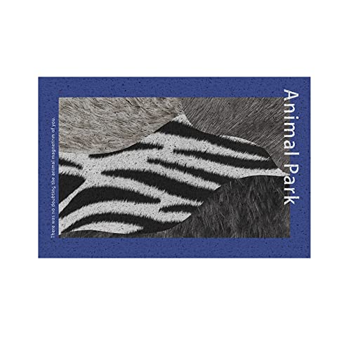 Door Mat, Low-Profile Non-Slip Dirt Trapper Door Mat For Indoor Outdoor Entrance Rug, Waterproof Retro Animal Print Floor Mat Front Doormat For Entryway Patio High Traffic Areas 29.5" X 17.7" (Animal) #TOP6