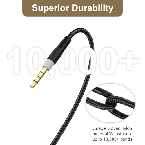 Toeasor 3,5 mm Audio-Klinkenstecker, Stereo, Cloud-Alpha-Kabel, AUX-Kabel, Gaming-Headset, kompatibel mit HyperX Kingston Cloud Alpha und Cloud Mix Gaming-Headset, 1,5 m (ohne Mikrofon)