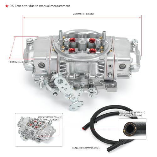 Carburetor Fit for Holley Quick Fuel 850 CFM 4 Barrel 4150 Double Pumper Mechanical Carburetor Replace # BR67201 BR-67201 (850 CFM) by FQRANBO - Image 2