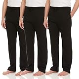 DARESAY Mens Lounge Pants with Pockets - Mens Pajama Pants - Lounge Pants Men, Up to 3XL Pack of 3 Black,Black,Black