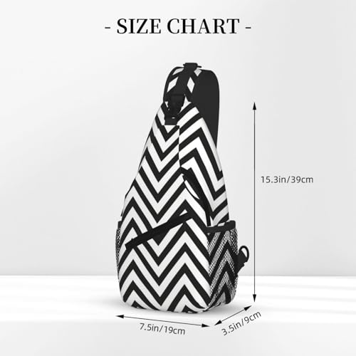 Zigzag Stripe Printing Fashion Sling Bag For Men Chest Shoulder Backpack Crossbody Motocycle Daypack For Travel Hiking3