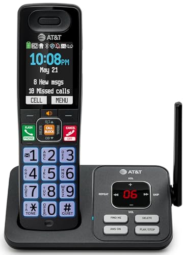 AT&T Cordless Phone, Landline Phones for Home with Smart Call Blocker, 1 Handsets Bluetooth Phone,...