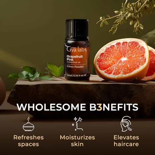 Image of 100% Pure Grapefruit Essential Oil - 0.34 Fl Oz - Grapefruit Oil for Hair, Skin, Diffuser, Aromatherapy & DIY Candle Making Scent
