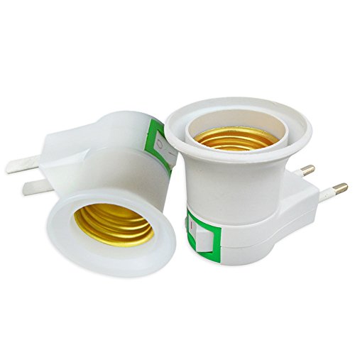 UxradG - Adaptador de enchufe europeo con interruptor de encendido y apagado,...