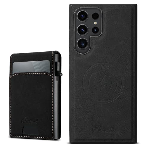 Étui compatible avec Samsung Galaxy S24 Plus portefeuille à rabat amovible
