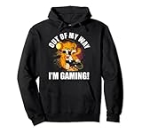 T-shirt amusant pour joueurs et utilisateurs de manettes avec une inscription humoristique sur le t-shirt : « Out of My Way I'm Gaming ! ». Excellente idée cadeau pour un anniversaire, Noël, Pâques et la prochaine fête des joueurs.