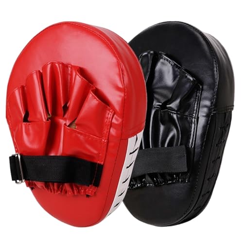 Guantes De Boxeo Curvados para Boxeo, Almohadillas para Entrenamiento De Kickboxing, Almohadillas De Enfoque De Boxeo Manoplas De Gancho Y Jabón Kickboxing De Cuero MMA, Almohadilla De Kickboxing