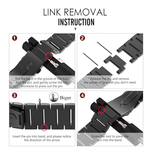 Correas metálicas de 20 mm para relojes Garmin miniatura 5