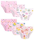 JAHSIYI Calzones para Niñas de 6 Años Ropa Interior Infantil de 100% Algodón sin Etiquetas Panties de Lunares Princesa...