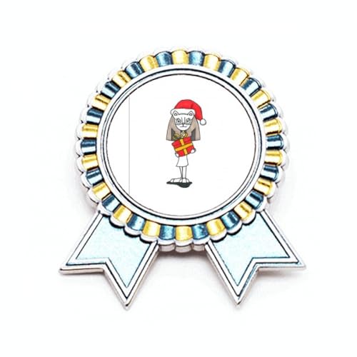 Chapeau de Noël broche en métal Bastet taille M avec nœud pour accessoire vêtement