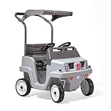 Step2 Side-by-Side Push Around SUV, Kids Push Car, 2 Seats, Stroller Substitute, Includes Seat Belts & Horns, Made of Durable Plastic, Max Weight 100 lbs., for Toddlers 1.5-5 Years Old, Gray