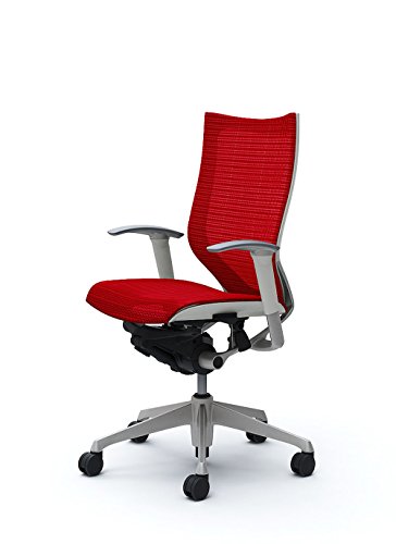 オカムラ オフィスチェア バロン ハイバック 可動肘 座メッシュ レッド CP85CW-FDH9
