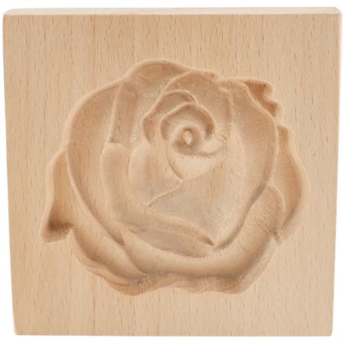 VAVPUP Molde para galletas de haya con forma de rosa roja, cortador de galletas, molde reutilizable (rosa roja)